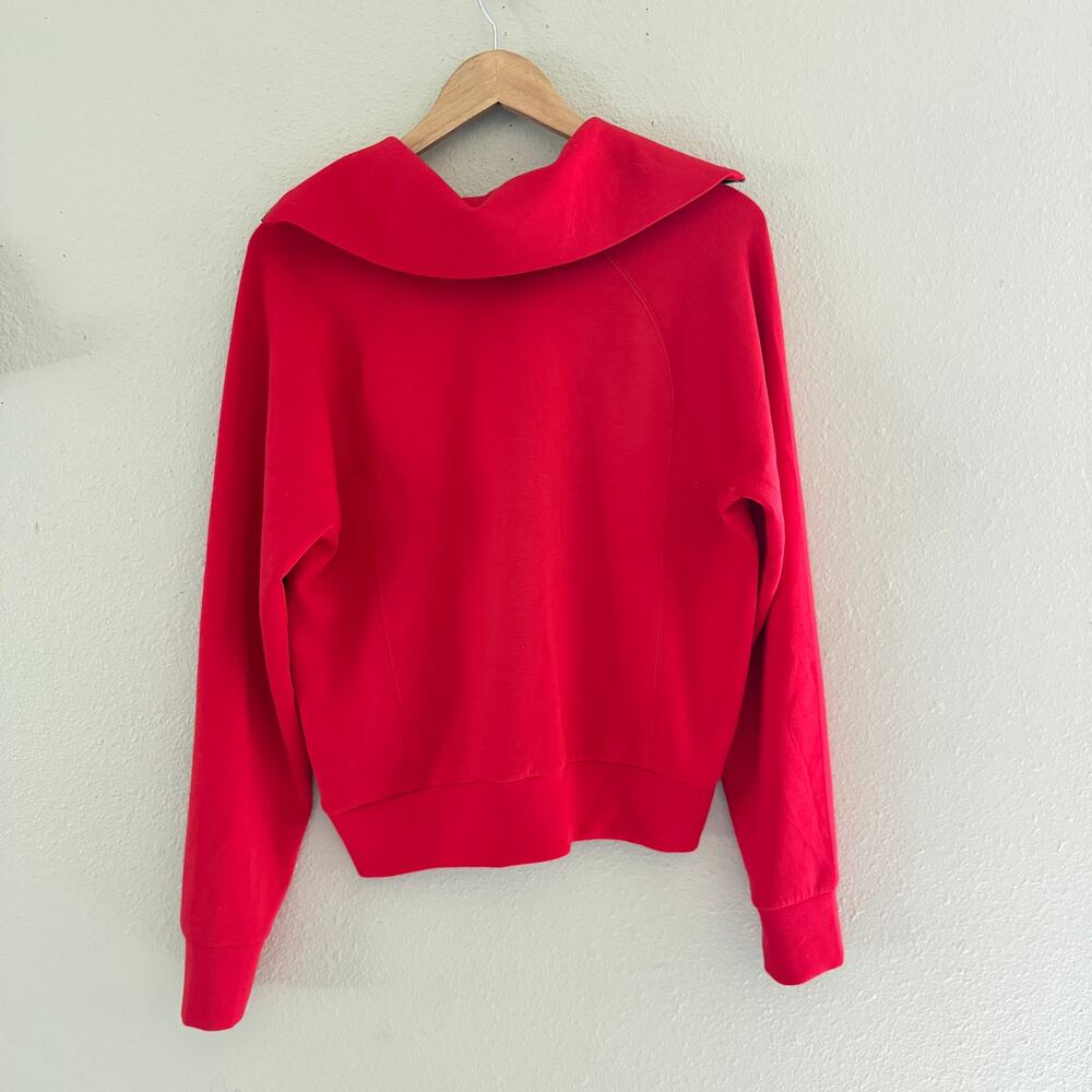 Spanx AirEssentials Half Zip Sweater in Red - Picture 3 of 8